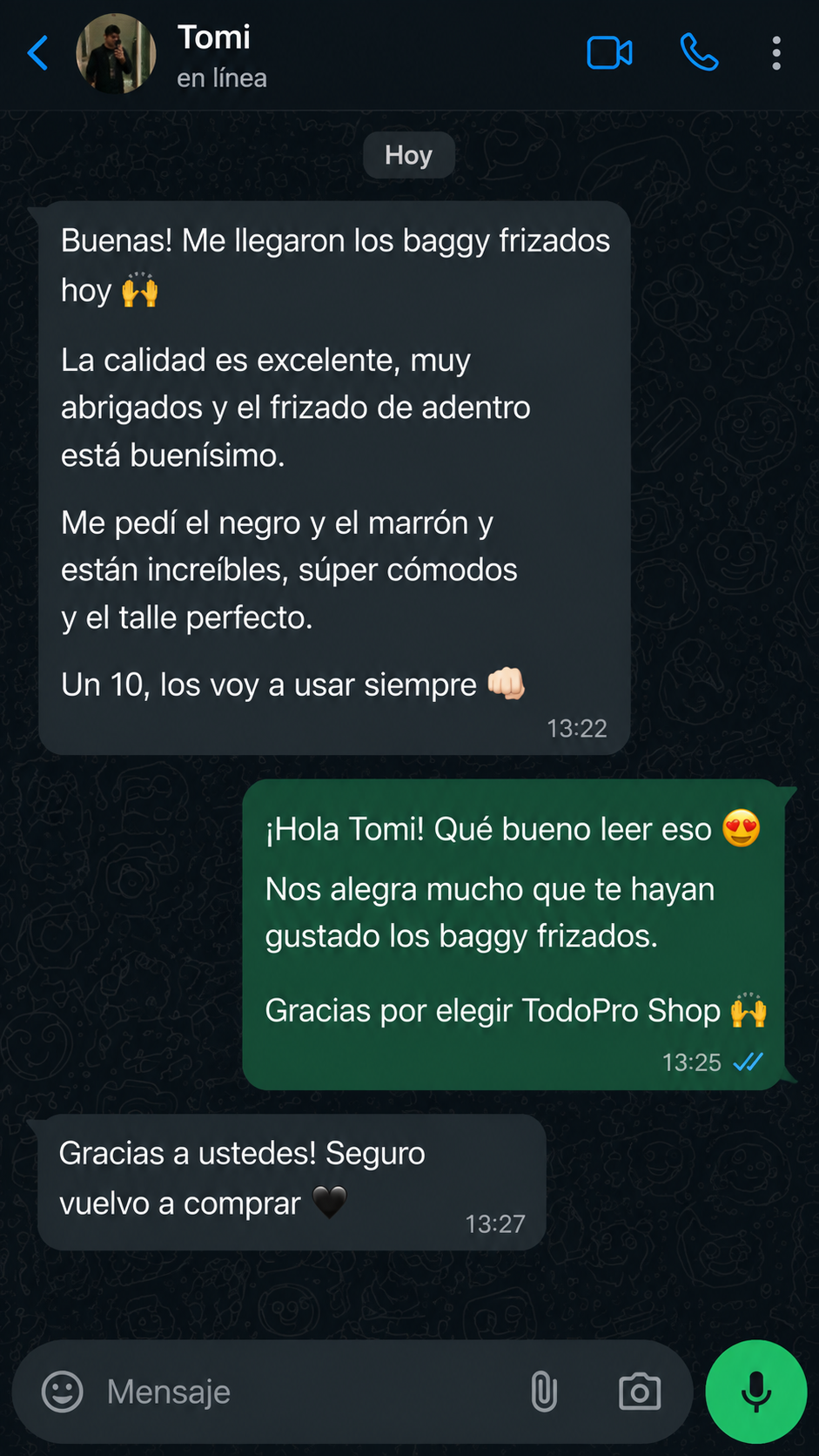 Review real de WhatsApp